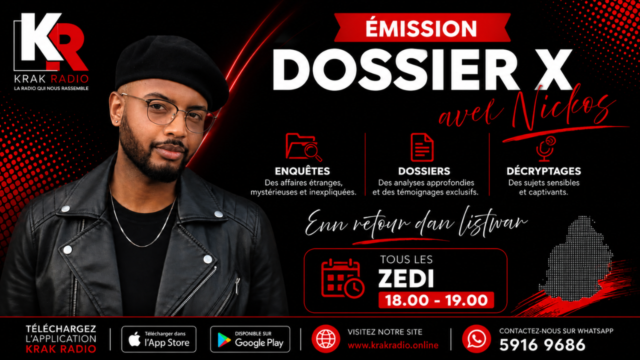 Affiche de Dossier X avec Nick, KRAK RADIO.